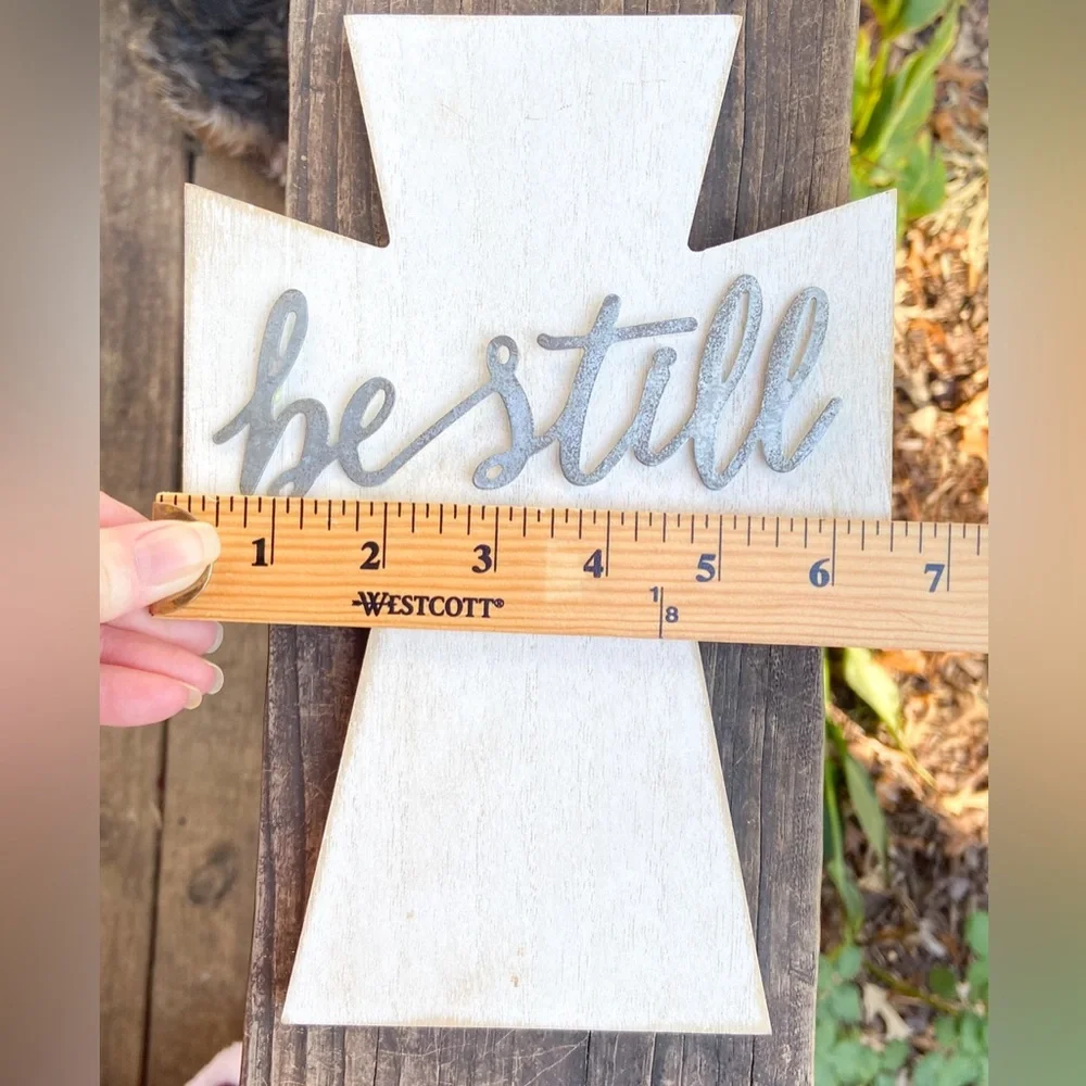 Wooden Cross and Dream Sign Home Farmhouse Decor Inspirational Religious EUC